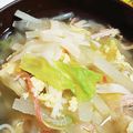 いるっち's cooksnap of when they made レタスとカニカマで♪生姜入り中華風スープ.