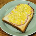 Asato★'s cooksnap of when they made 簡単☆ハム＆コーンマヨトースト♪.