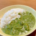なつ141's cooksnap of when they made ほうれん草のグリーンカレー★.