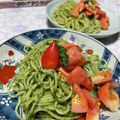 sbx2tm3's cooksnap of when they made 大葉とトマトのジェノベーゼパスタ.