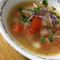 mantacarp's cooksnap of when they made ふんわりオリーブ♪トマトと大根のスープ.