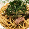 南風♡'s cooksnap of when they made 白だしで簡単♪キノコとなすの和風ﾊﾟｽﾀ.