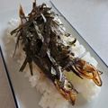 ハント☆'s cooksnap of when they made ししゃも弁当♪お静かに(笑).