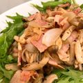 優しいうさぎちゃん's cooksnap of when they made ごま油香る＊水菜としめじの簡単和風サラダ.