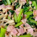 はんしょう07's cooksnap of when they made 小松菜とベーコンのにんにく醤油炒め.