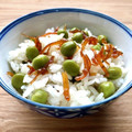 お料理ニャロメ's cooksnap of when they made 簡単！枝豆とちりめん山椒の混ぜご飯.