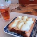 りかとゆいこ's cooksnap of when they made 【超簡単】生の白桃のトースト.