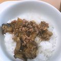 夕飯は６時です's cooksnap of when they made ～ひき肉とナスの混ぜご飯～.