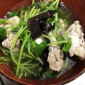 わたるんママ's cooksnap of when they made 豆苗と豚肉のスープ♪.