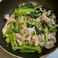 わっきー0424's cooksnap of when they made 豚バラと小松菜のウェイパー炒め.