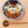 ⁂山暮らしわんこ⁂'s cooksnap of when they made 七夕★おくら＆茄子の天の川そうめん★.