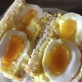 Yokchina's cooksnap of when they made ごろっとゆで卵のボリューム☆たまごサンド.