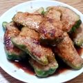 ポニーリボン's cooksnap of when they made ピーマンの肉詰め☆照り焼き☆鶏ひき肉.