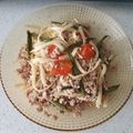 Kayadehutt's cooksnap of when they made いんげんと豚挽肉のオイスターソースパスタ.