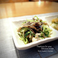 inyako's cooksnap of when they made きのこと豆苗のゴマヨ和え.