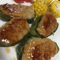 クックGXY3W☆'s cooksnap of when they made 合い挽肉のピーマンの肉詰め.