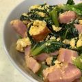 ☆ごはんできた☆'s cooksnap of when they made チンゲン菜とベーコンの中華たまご炒め.