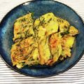 ペキのリリー's cooksnap of when they made 豚肉とニラ入り！じゃがいものチヂミ.