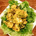 ayamiya624's cooksnap of when they made かぼちゃとたまごのサラダ.