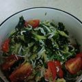 凪なぎ's cooksnap of when they made トマト、わかめ、きゅうり、しらすのサラダ.