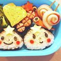 saonyaaan's cooksnap of when they made キャラ弁☆ウインナーと竹輪でかたつむり.