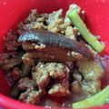ojijimama's cooksnap of when they made 茄子トマトきゅうりの鶏挽き肉カレー炒め.