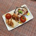 しゅい6's cooksnap of when they made 餃子の皮とハムでお花＊お弁当に＊.
