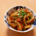 もんしゅしゅ's cooksnap of when they made れんこん、人参、ちくわのきんぴら風.
