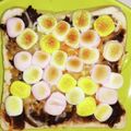 WhiteMoon☆'s cooksnap of when they made マシュマロとあんこチーズのトースト.