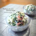 inyako's cooksnap of when they made 春菊とカニカマの白和え☆.