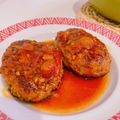 Yutsu飯's cooksnap of when they made 洋食屋の味♫トマトデミ煮込みハンバーグ.