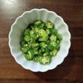 Mi7kuma's cooksnap of when they made オクラさんの酢の物.