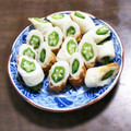 KAKO_KAKO's cooksnap of when they made 【農家のレシピ】ちくわのオクラ詰め.