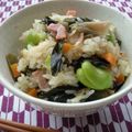 ルクルーゼ☆'s cooksnap of when they made そら豆とザーサイの炊き込みご飯.