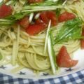 ∞REO∞'s cooksnap of when they made 水菜とﾂﾅの冷製パスタ＠ﾊﾞｼﾞﾙ仕立て.
