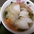 akoreana's cooksnap of when they made 超簡単！冷凍水餃子スープ☆冬野菜たっぷり.