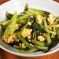 低カロ探検隊's cooksnap of when they made ふわふわたまご◎小松菜のたまご炒め◎.