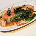 ばんだいのがんぐ's cooksnap of when they made 鮭とほうれん草のガリバタ醤油炒め.