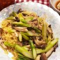 maicokesi's cooksnap of when they made ツナとアスパラ「めんつゆバターパスタ」.