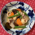 Heyahiro's cooksnap of when they made 里芋と烏賊で「お一人様芋煮会」（笑）.