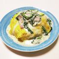 ✯聖夢✯'s cooksnap of when they made ホウレン草のクリームソースオムライス.