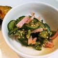ごはん好きパンも好き's cooksnap of when they made きゅうりとハムの酢の物✿.