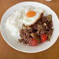 さきこさん♡'s cooksnap of when they made 茄子とトマトのガパオ風ライス.