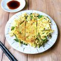 梅ミッキー's cooksnap of when they made 【使いきり】うどんとニラのチヂミ.