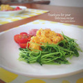 inyako's cooksnap of when they made 豆苗とたまごの炒め物.