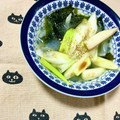 ふたごゆき's cooksnap of when they made ☆焼きネギのワカメ中華スープ☆.
