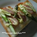 ののぉ's cooksnap of when they made ＊ウィンナーとアスパラの春色トースト＊.