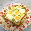 龍青空ママ's cooksnap of when they made ゆで卵とオクラのマヨネーズトースト.