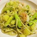 okura_k's cooksnap of when they made 小イカとじゃが芋のジェノベーゼリングイネ.