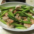 emilk_chocolate's cooksnap of when they made 海老とアスパラのスタミナ炒め.